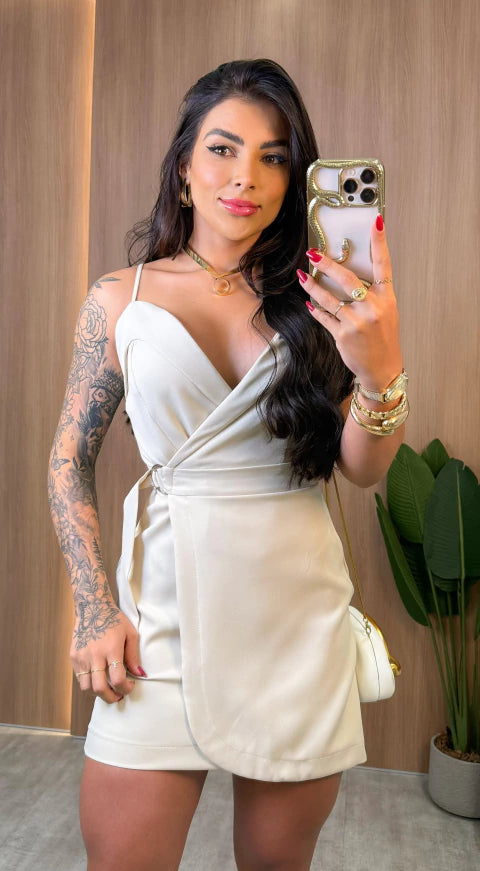 Vestido Helena - Bege