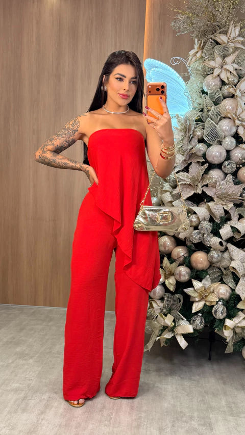 Macacão Atena - Vermelho