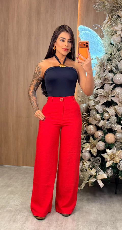 Calça Alfaiataria Ivy - Vermelho