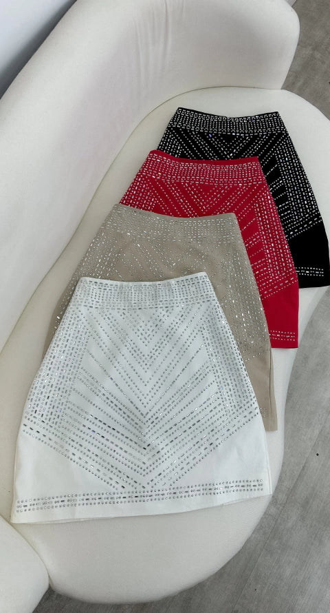 Saia Pedraria Samilly - Vermelho