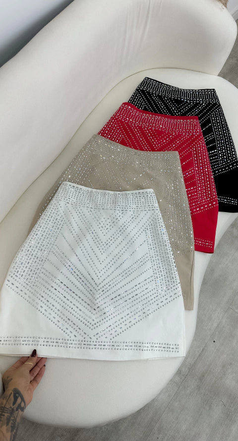 Saia Pedraria Samilly - Vermelho