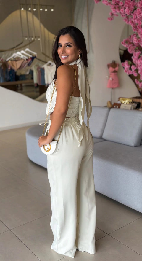 Conjunto Alfaiataria Emanuelly - Bege