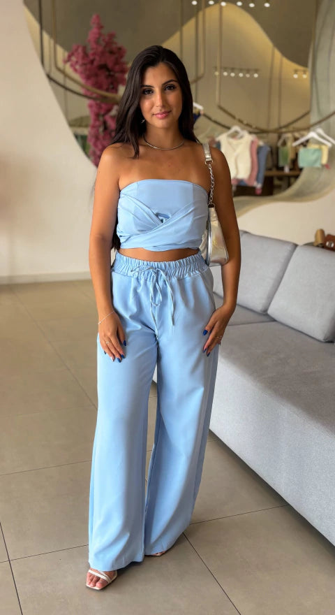 Conjunto Alfaiataria Emanuelly - Azul