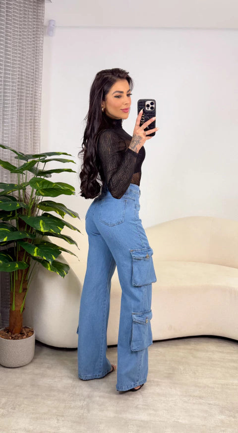 Calça Jeans Cargo Erika