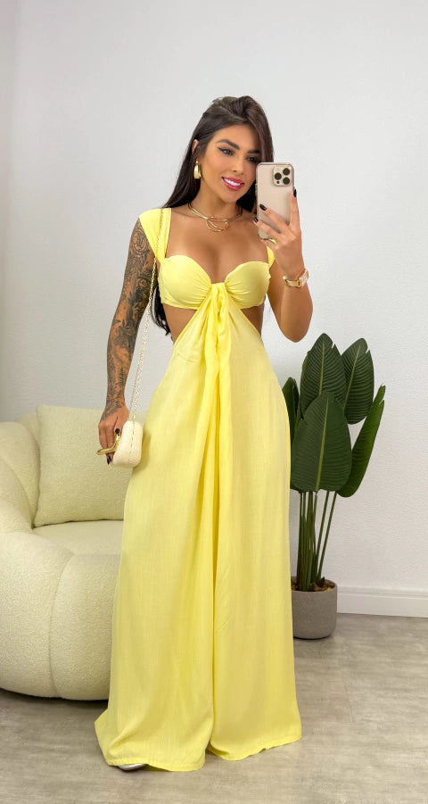 Macacão Giana - Amarelo