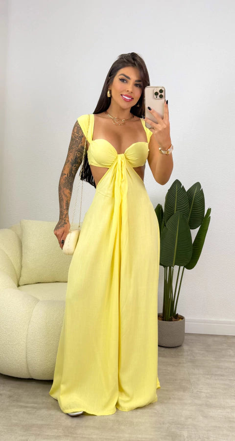 Macacão Giana - Amarelo