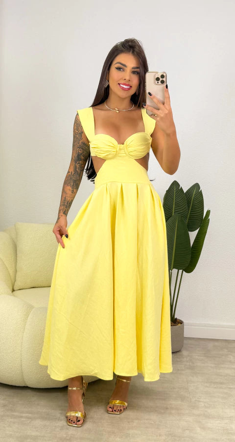 Vestido Alessandra - Amarelo