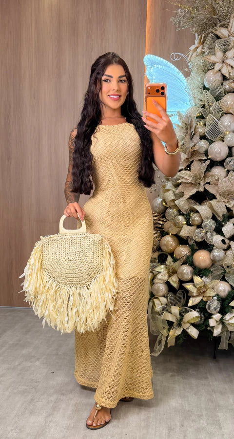 Vestido Hadassa Bege