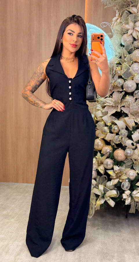 Macacão Marcela - Preto