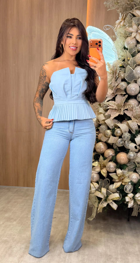 Cropped Leticia - Azul