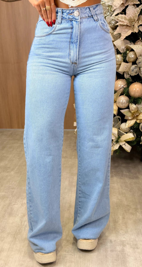 Calça Jeans Wide Leg Valéria