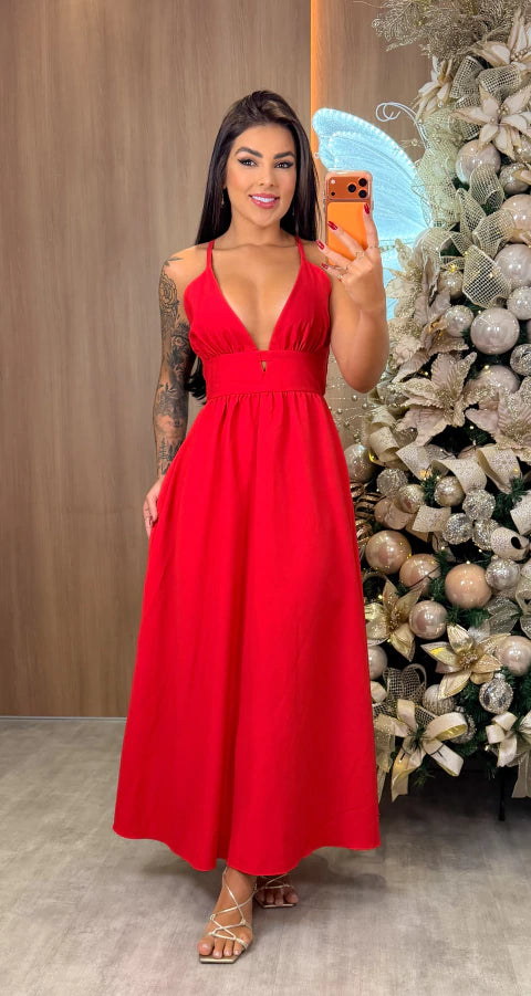 Vestido Débora- Vermelho