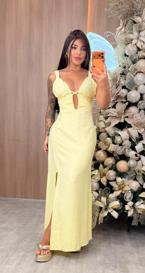 Vestido Melanie- Amarelo