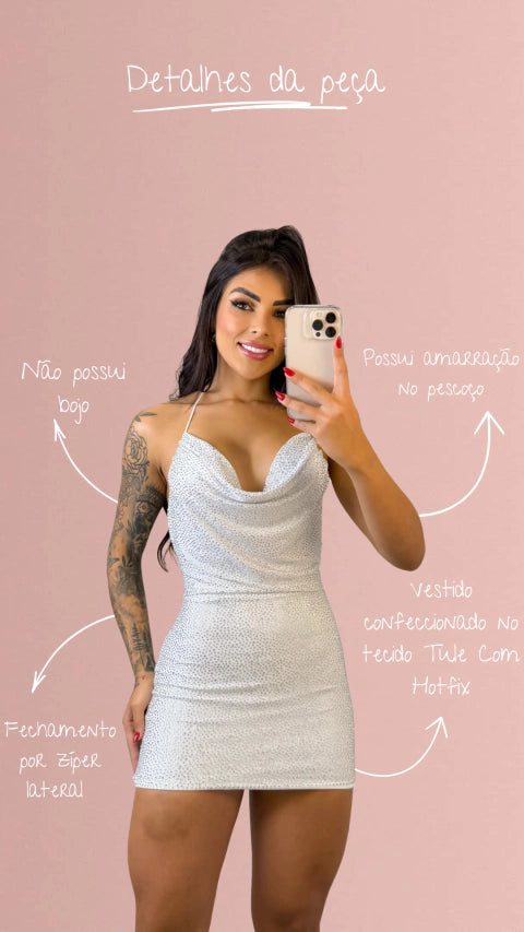 Vestido Hotfix Lavinea - Branco