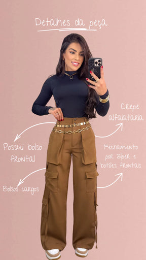 Calça Cargo Diana - Marrom