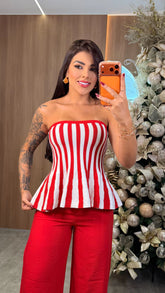 Blusa Tricot Modal Pérola - Vermelho