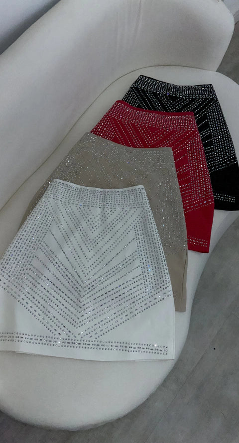 Saia Pedraria Samilly - Vermelho