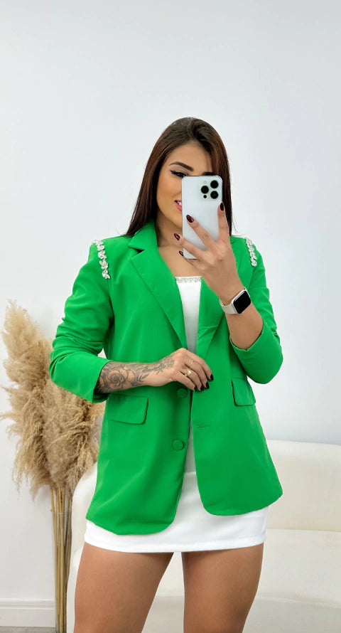 Blazer Pedraria Kelly - Verde