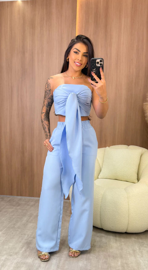 Conjunto Alfaiataria Emanuelly - Azul