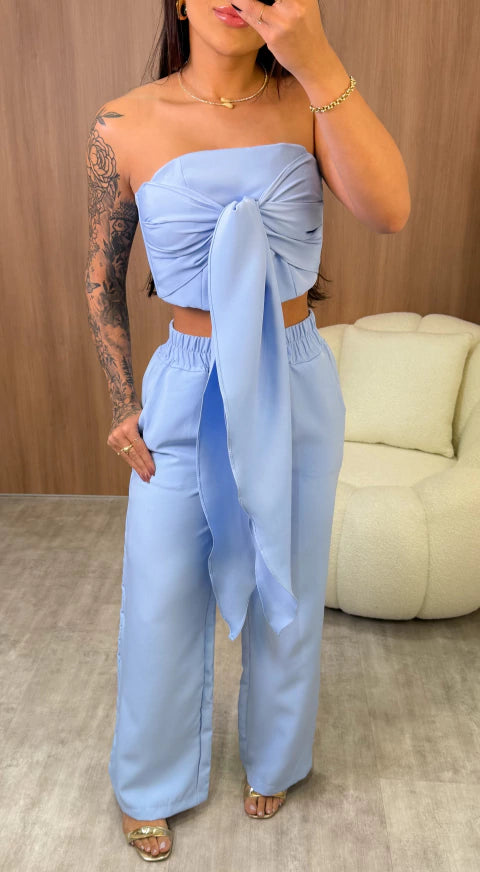 Conjunto Alfaiataria Emanuelly - Azul