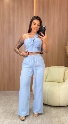 Conjunto Alfaiataria Emanuelly - Azul