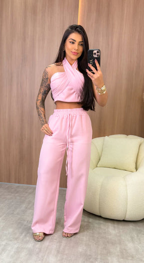 Conjunto Alfaiataria Emanuelly - Rosa