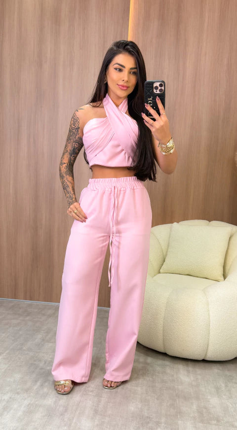 Conjunto Alfaiataria Emanuelly - Rosa