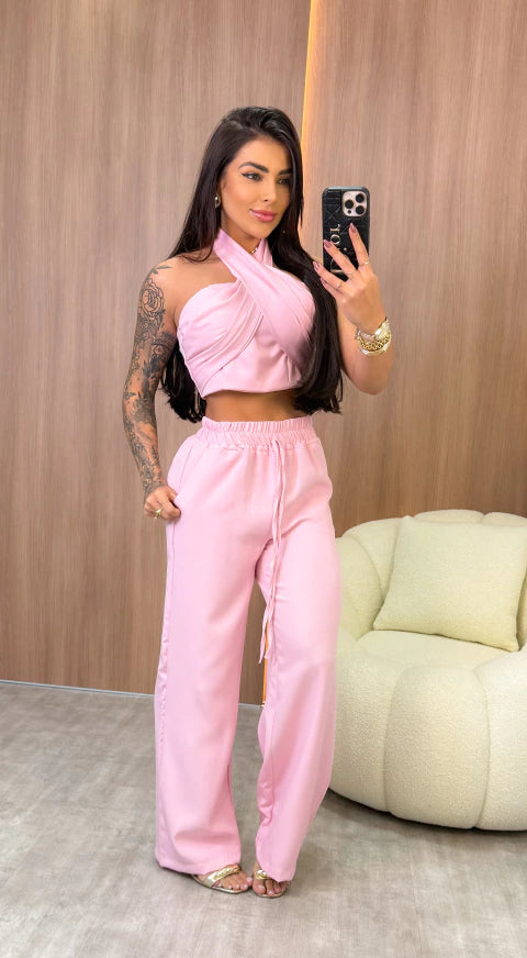 Conjunto Alfaiataria Emanuelly - Rosa