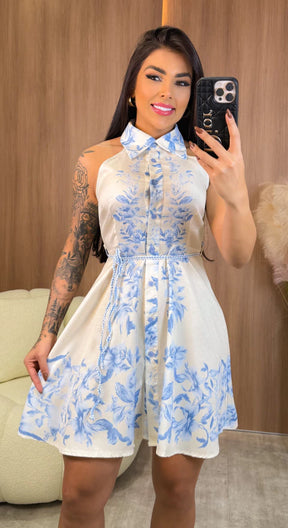 Vestido Clara - Azul