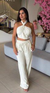 Conjunto Alfaiataria Emanuelly - Bege