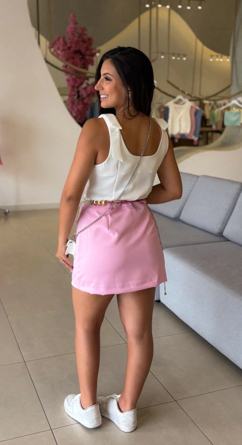 Short Saia Ivy - Rosa