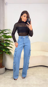 Calça Jeans Cargo Erika