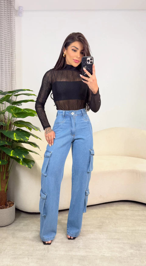 Calça Jeans Cargo Erika
