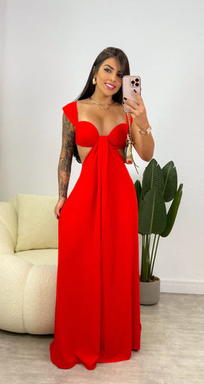 Macacão Giana - Vermelho