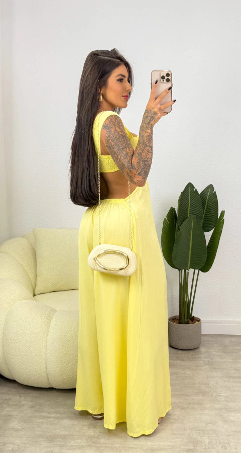 Macacão Giana - Amarelo