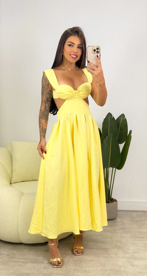 Vestido Alessandra - Amarelo