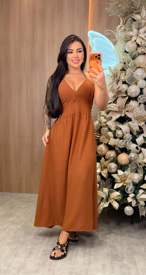 Vestido Yara - Marrom