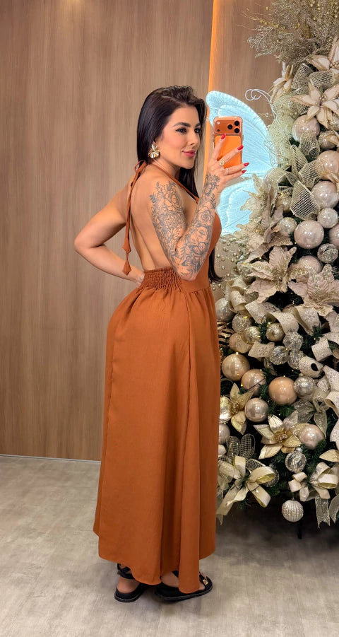 Vestido Yara - Marrom