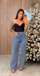 Calça Cristal Jeans Escuro