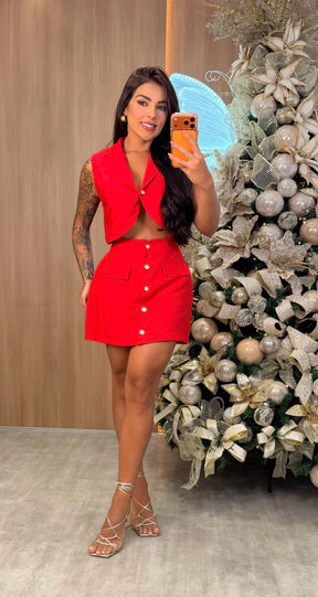 Macaquinho Nayara - Vermelho