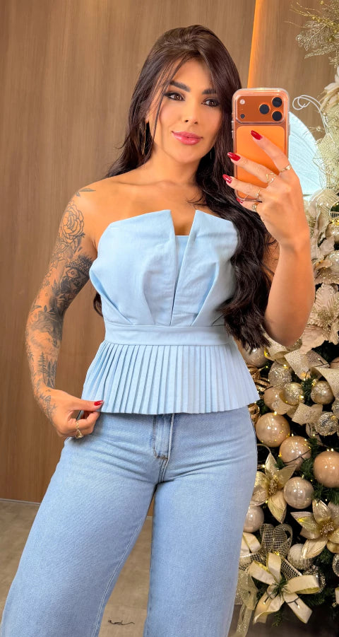 Cropped Leticia - Azul