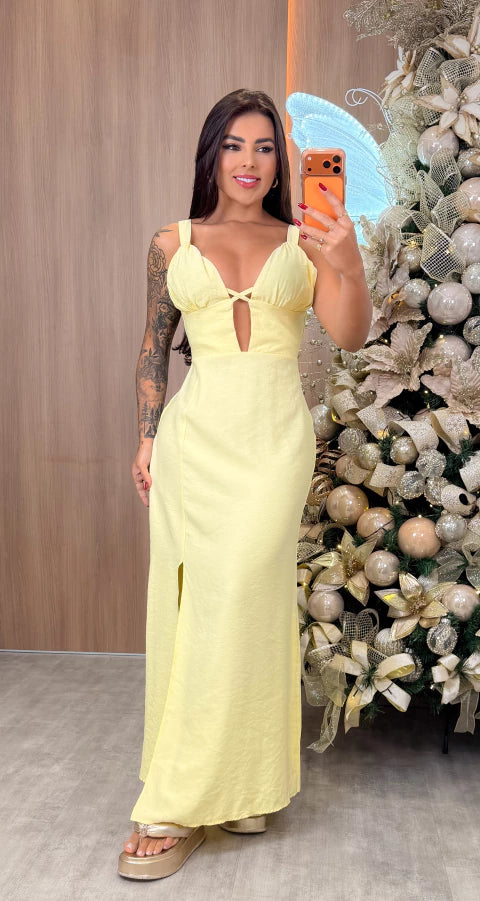 Vestido Melanie- Amarelo