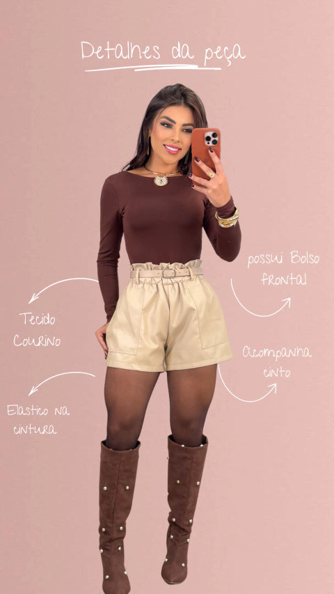 Short Courino Camila - Bege