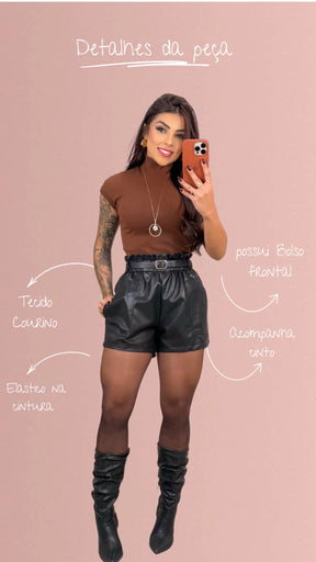 Short Courino Camila - Preto